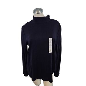 3/$25 Croft & Barrow Size XL Blue Mock Turtleneck